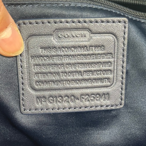 Coach navy blue iridescent tote - Picture 13 of 16